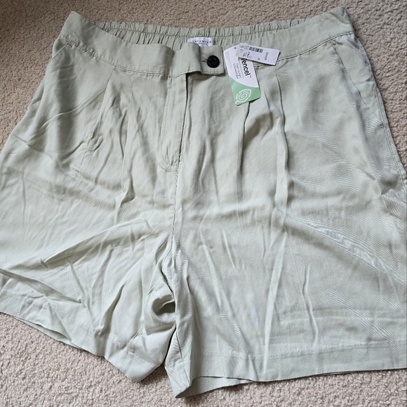 NWT Addition Elle 100% Tencel Lyocell Mint Shorts Size Plus 22 3X - Picture 2 of 8